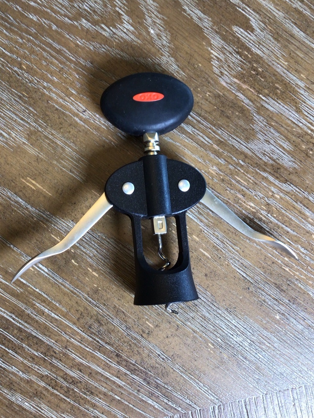 OXO Soft Works Winged Corkscrew Wine Bottle Opener Black Zinc 6.5”